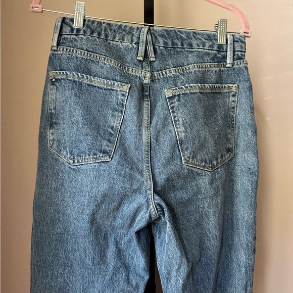 Good American Good Boy Blue Straight Leg Jeans - Picture 8 of 11